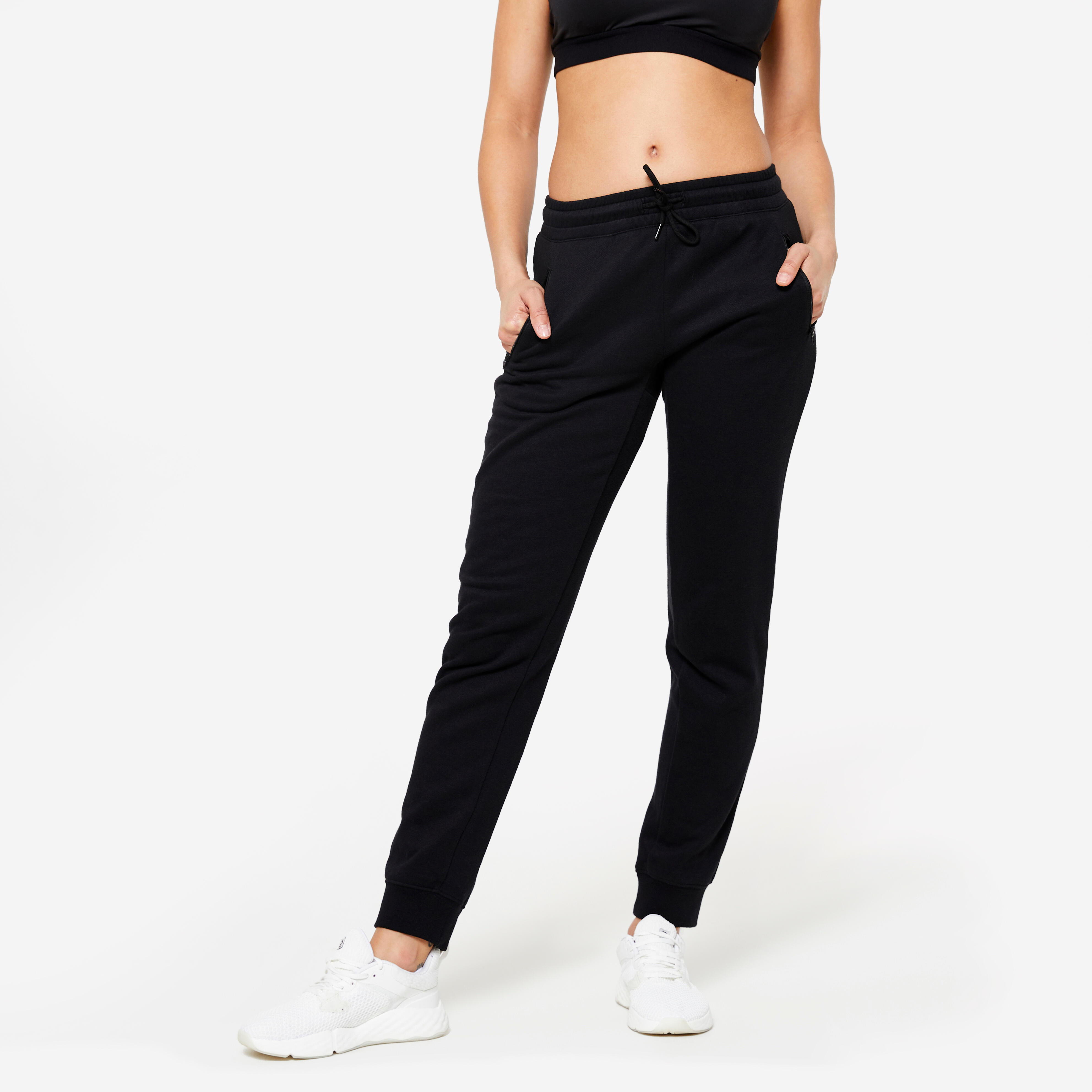 Spodnie dresowe fitness damskie Domyos slim