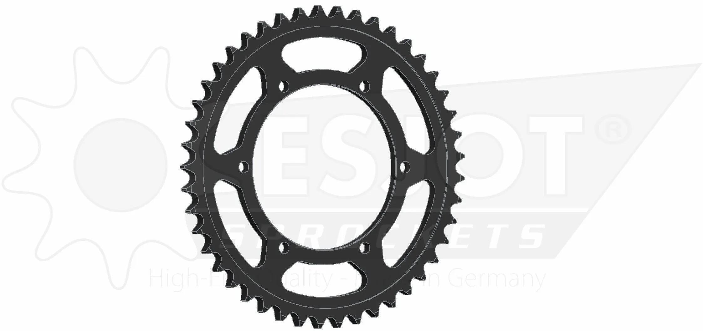 Zębatka rowerowa Esjot 530 38z czarna stal