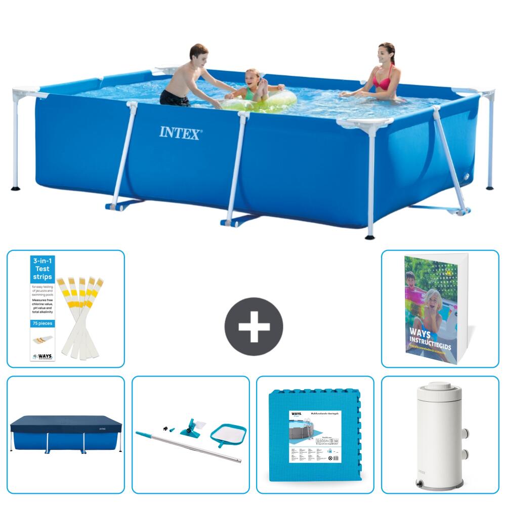 INTEX Basen ze stelażem Prostokątny - 300x200x75 cm - 7-częściowy S17