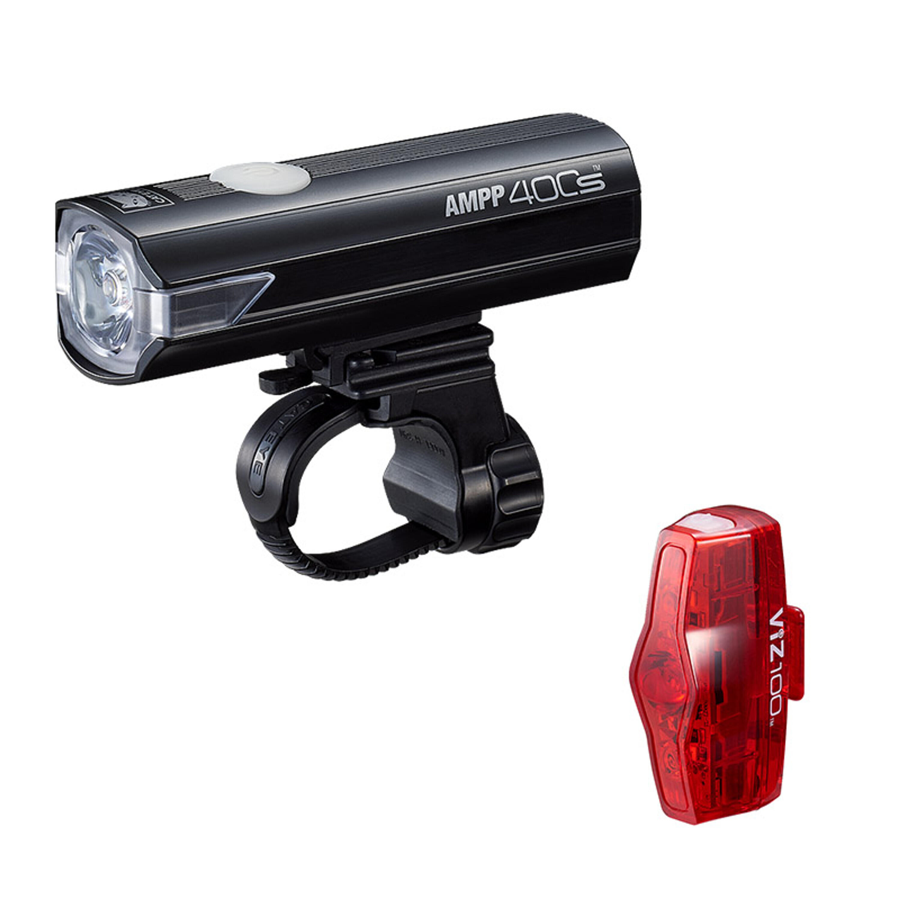 Zestaw świateł przednich i tylnych Cateye AMPP400S & VIZ100
