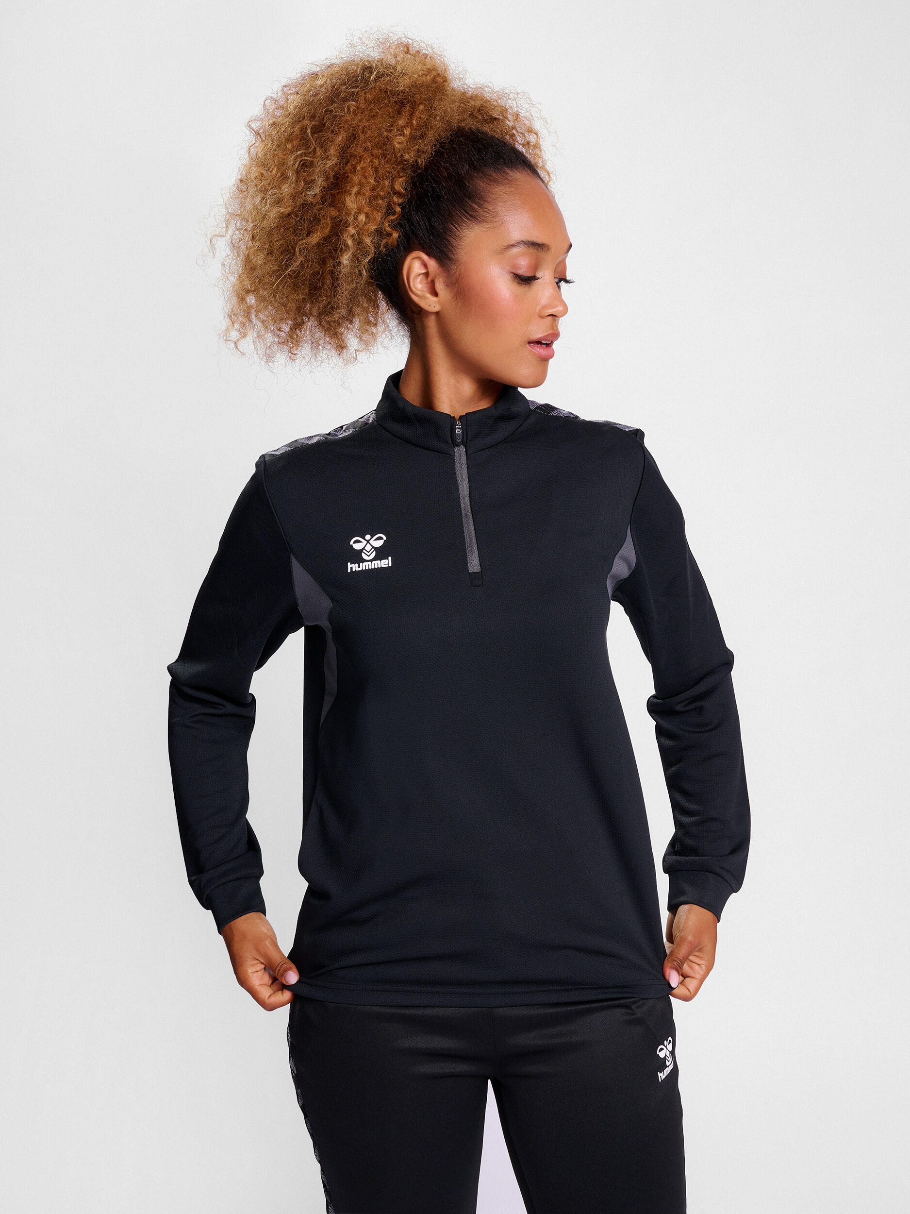 Damska bluza dresowa half zip Hummel Authentic