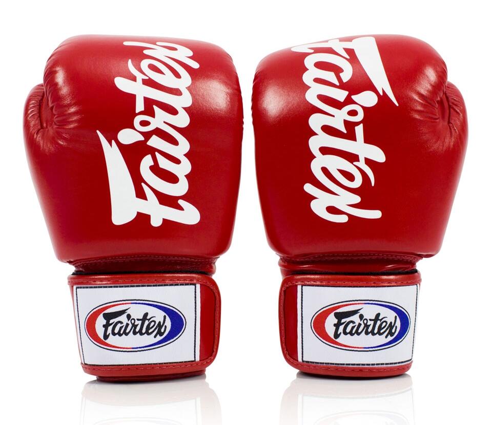 Fairtex BGV19 Boxerské Rukavice - Deluxe Tight-Fit - červená Velikost: 12oz