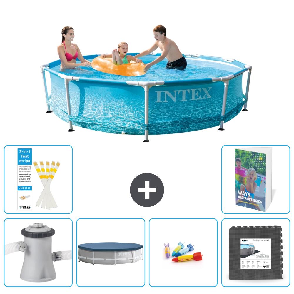INTEX Basen ze stelażem Okrągły - 305x76 cm - 7-częściowy S317