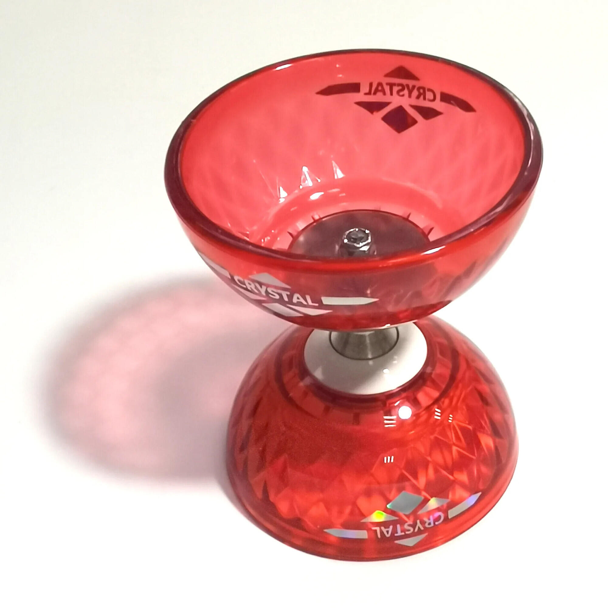 Diabolo kryształowy z łożyskiem i aluminiowymi pałeczkami Acrobat