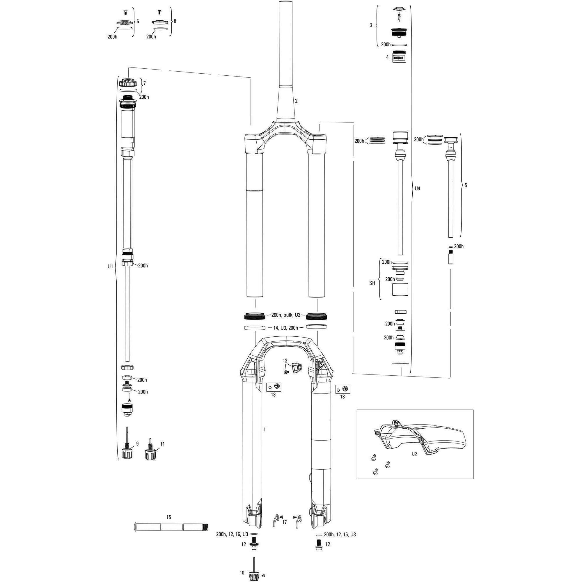 Rockshox RS Pike Ultimate RC2 27 5 Boost Czerwony Widelec Rowerowy