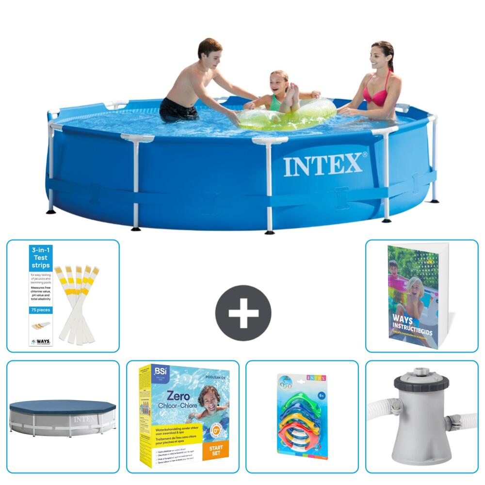 INTEX Basen ze stelażem Okrągły - 305x76 cm - 7-częściowy S57