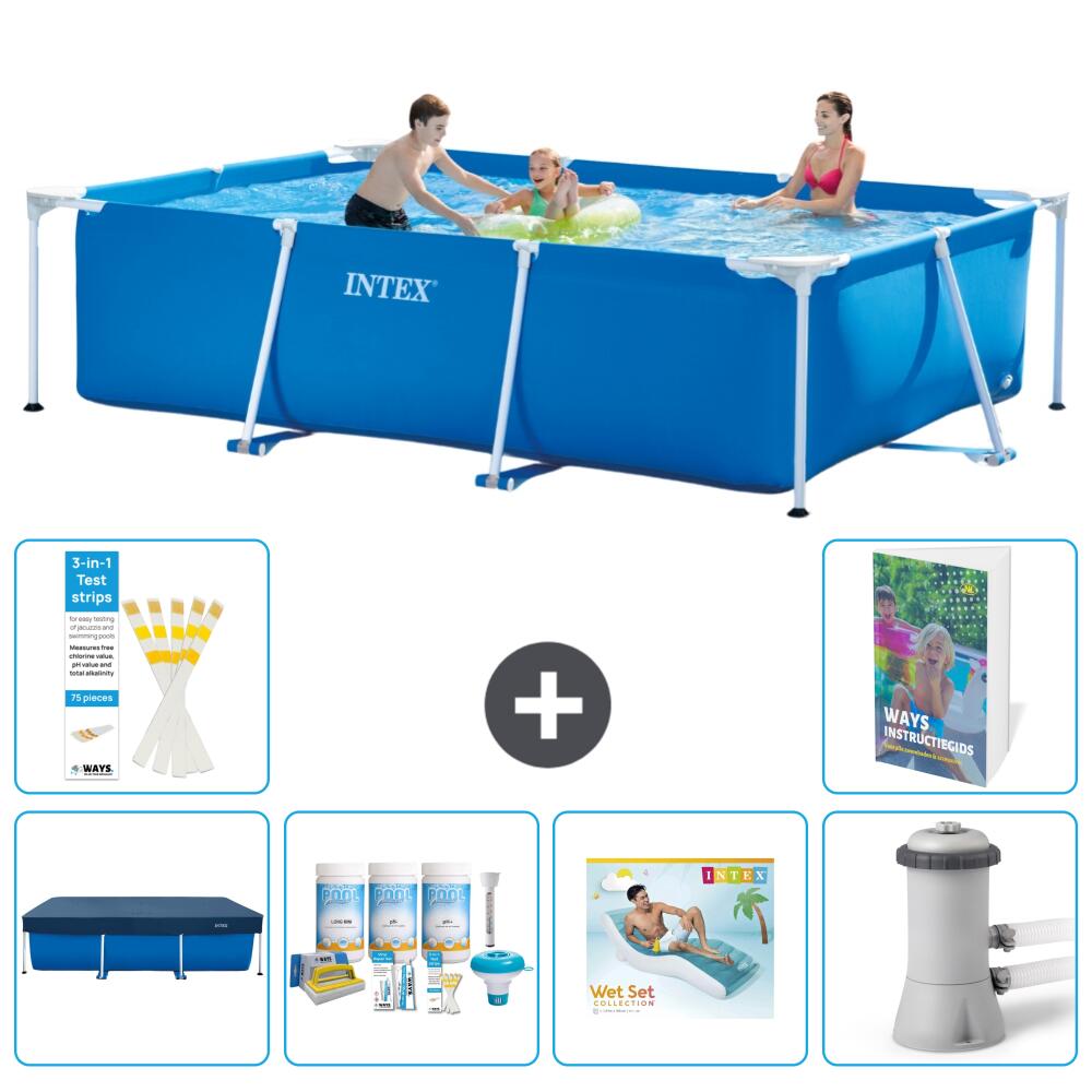 INTEX Basen ze stelażem Prostokątny - 300x200x75 cm - 7-częściowy S172