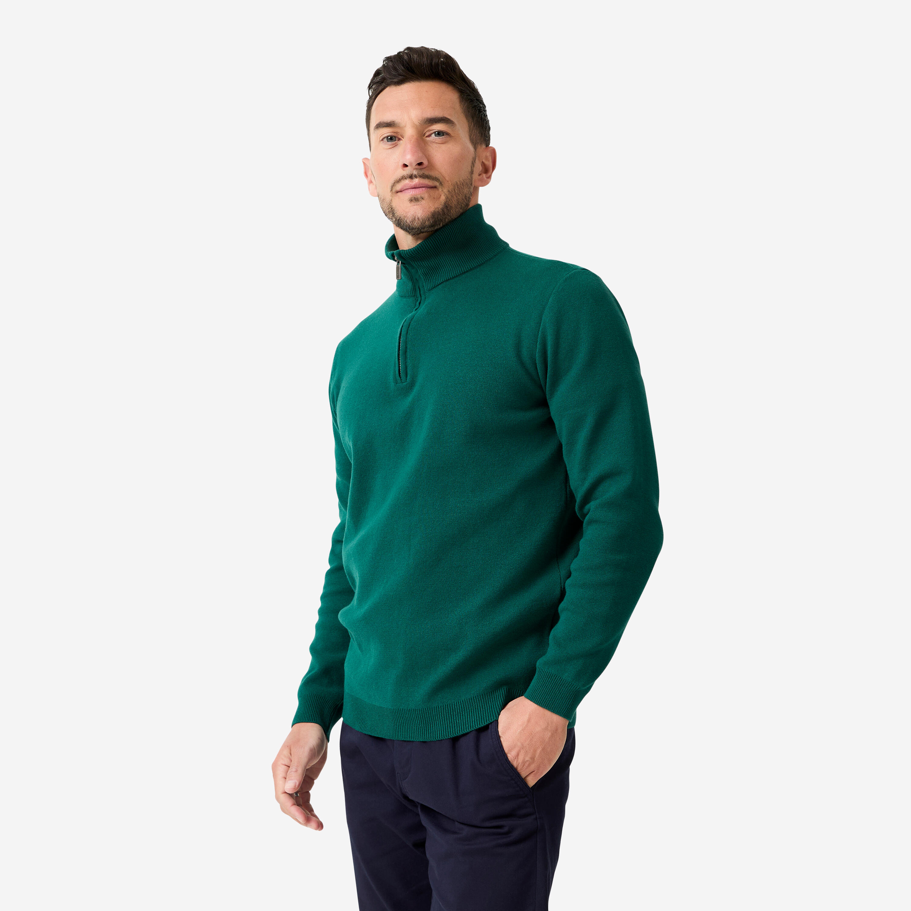 Sweter do golfa męski MW500 z półgolfem