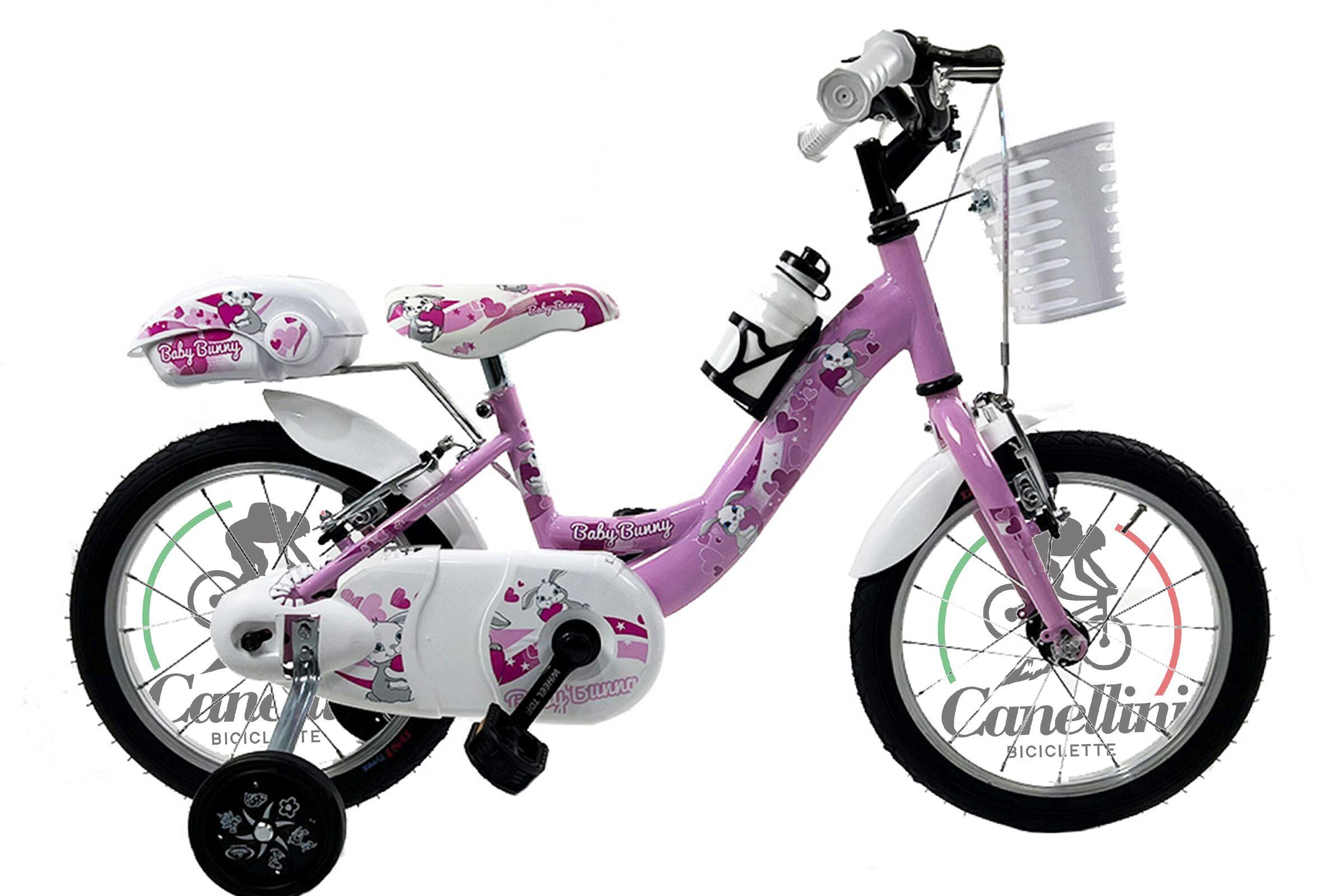Rower Dziecięcy Canellini VENERE 14 BABY BUNNY - Różowy