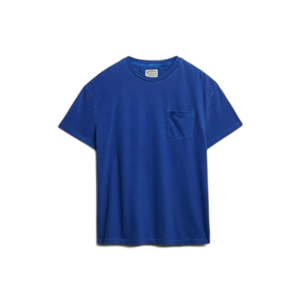 T-shirt lniany z kieszenią Superdry Classic