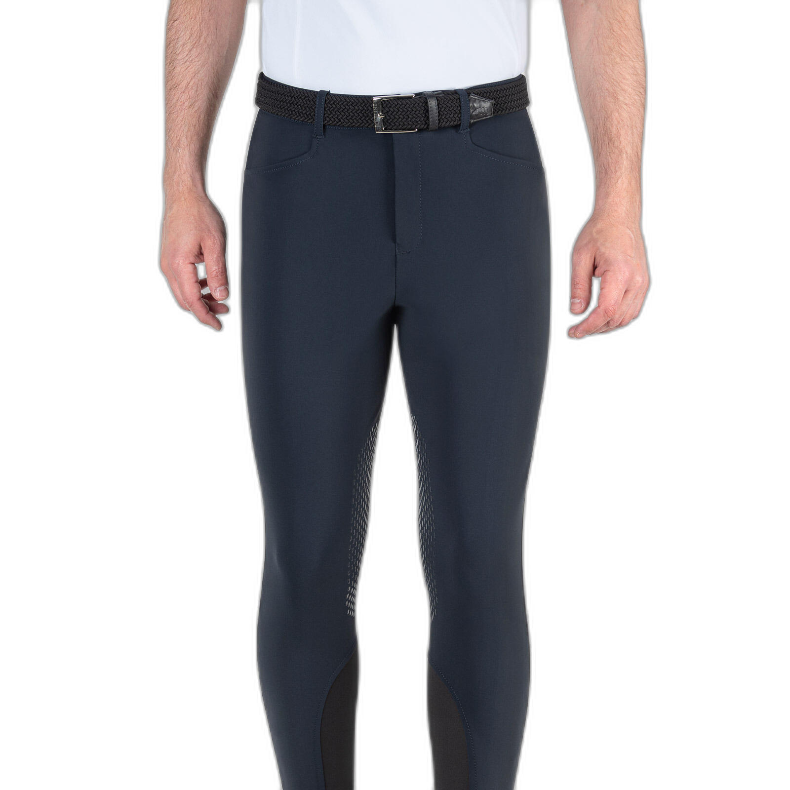 Spodnie jeździeckie konkursowe B-MOVE z wzmocnieniem na kolanach  komfortowy fas