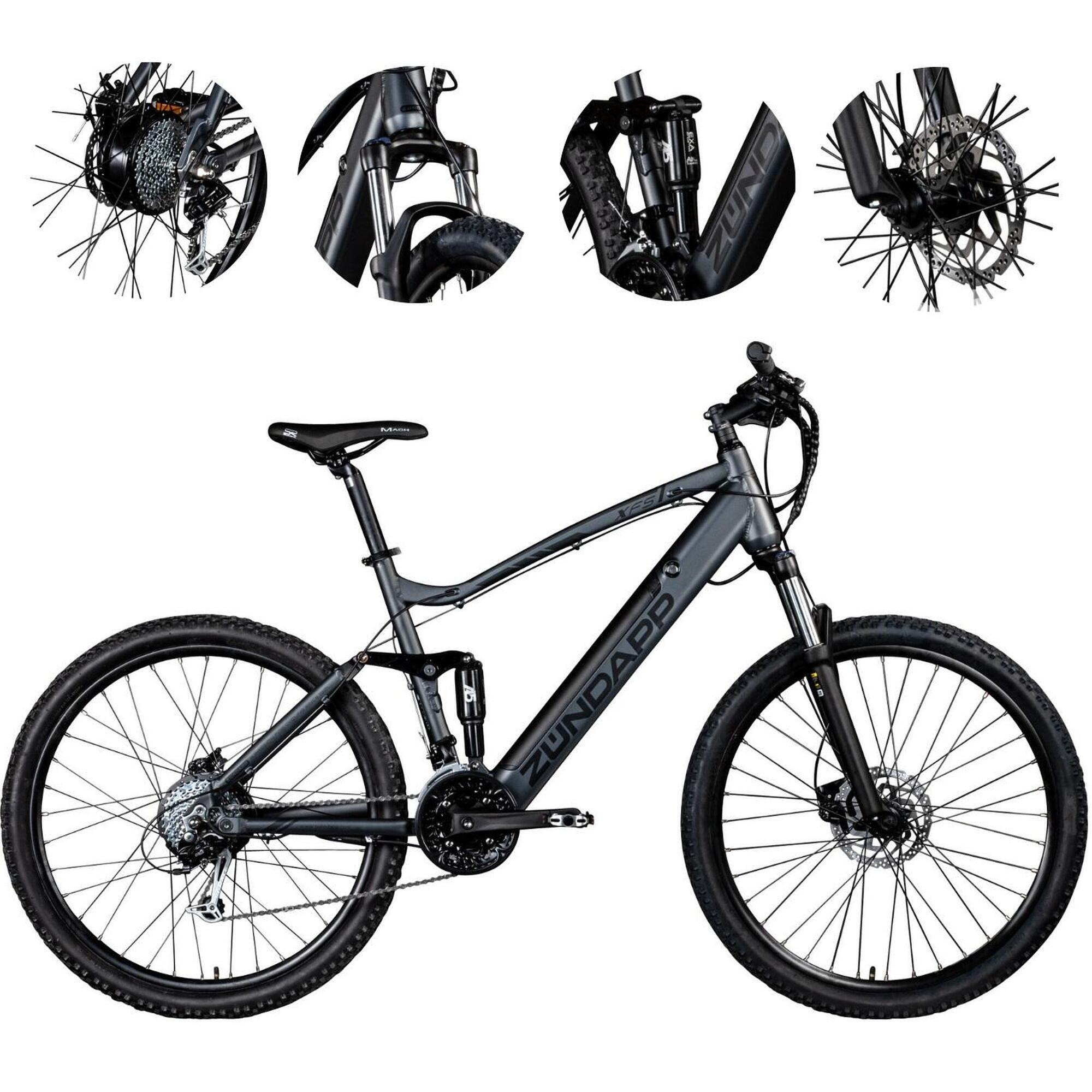 Rower Elektryczny Męski Damski Górski 27 5 504Wh Shimano Alivio Hydraulika