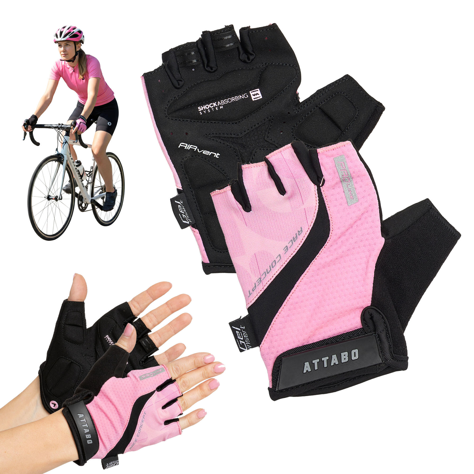 Rękawiczki rowerowe damskie ATTABO Kinu Pro WMNS