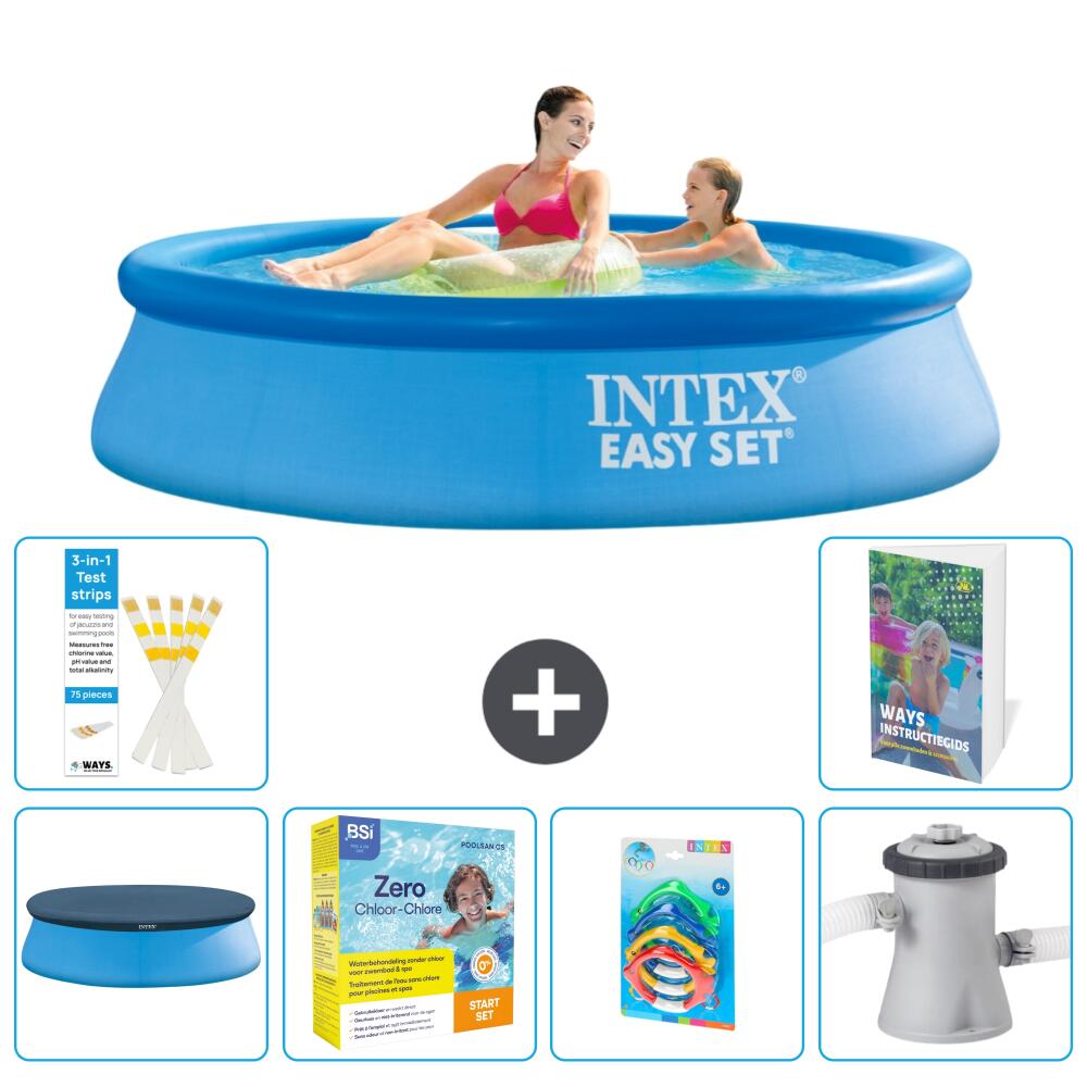 INTEX Basen Easy Set Okrągły - 244x61 cm - 7-częściowy S57