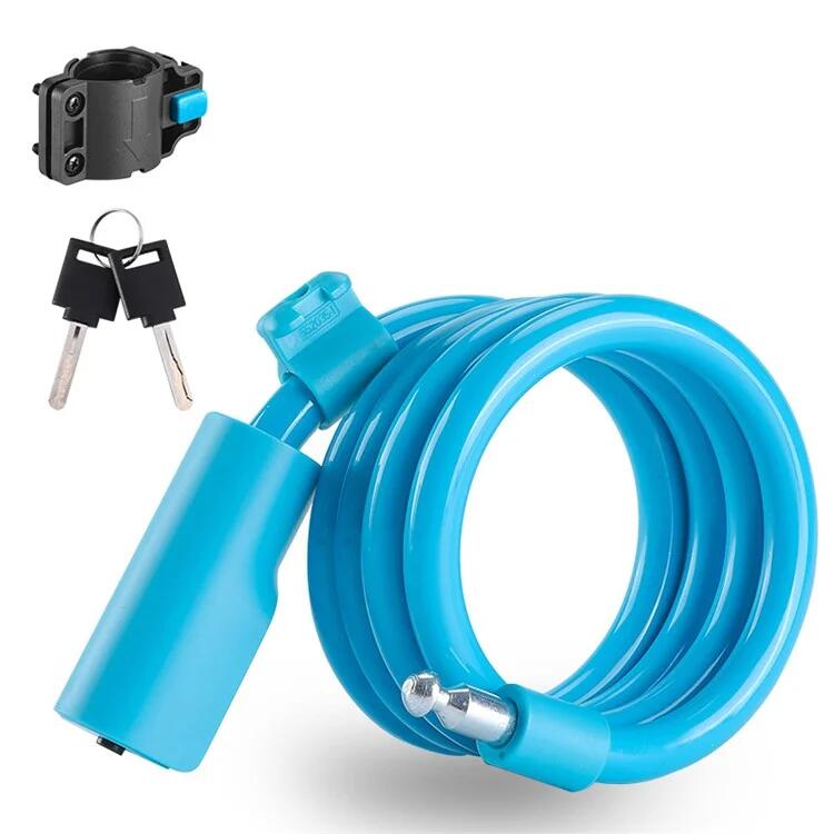 Zamek rowerowy kabel stalowy rozciągliwy 115 cm