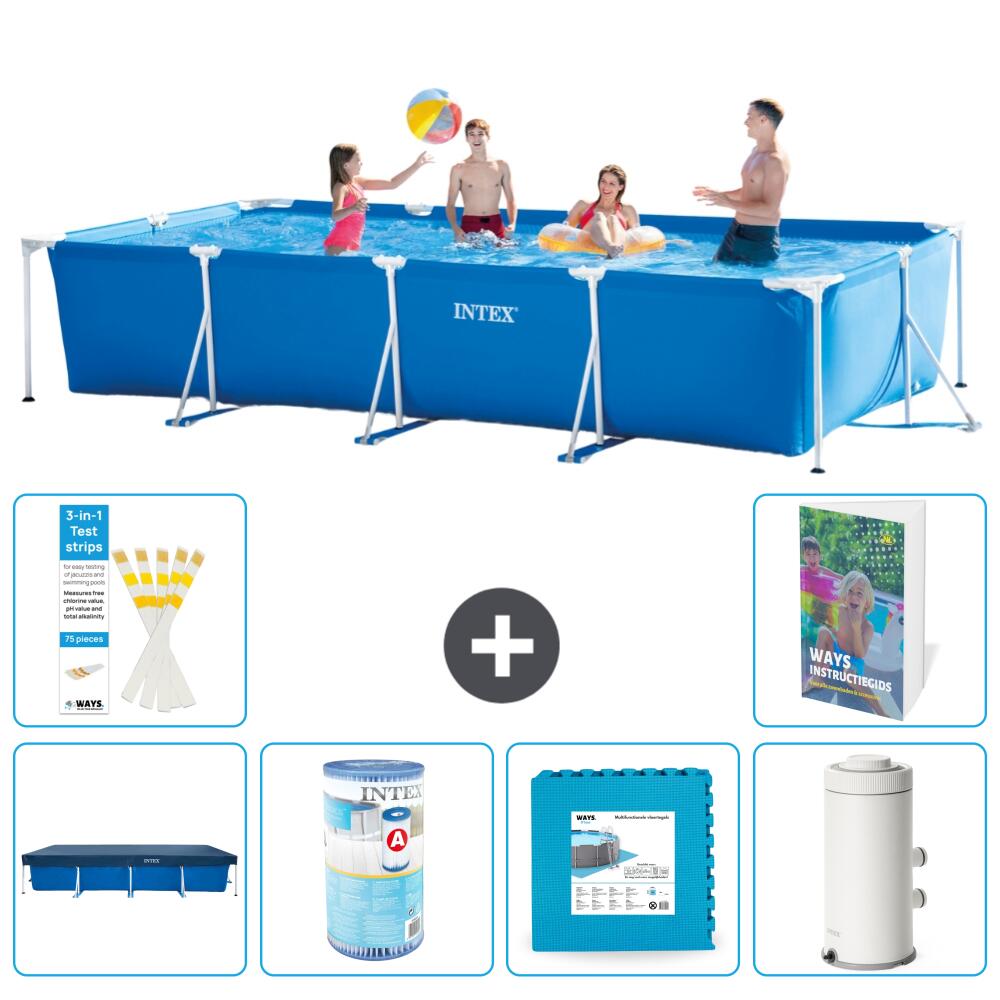 INTEX Basen ze stelażem Prostokątny - 450x220x84 cm - 7-częściowy S80