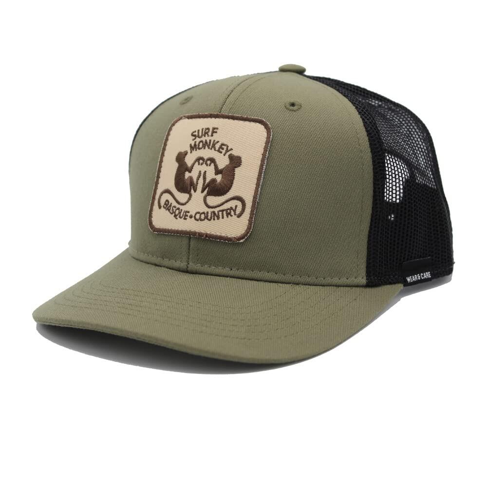 Czapka Trucker – Poliester z recyklingu – 6 paneli (Oliwkowy)