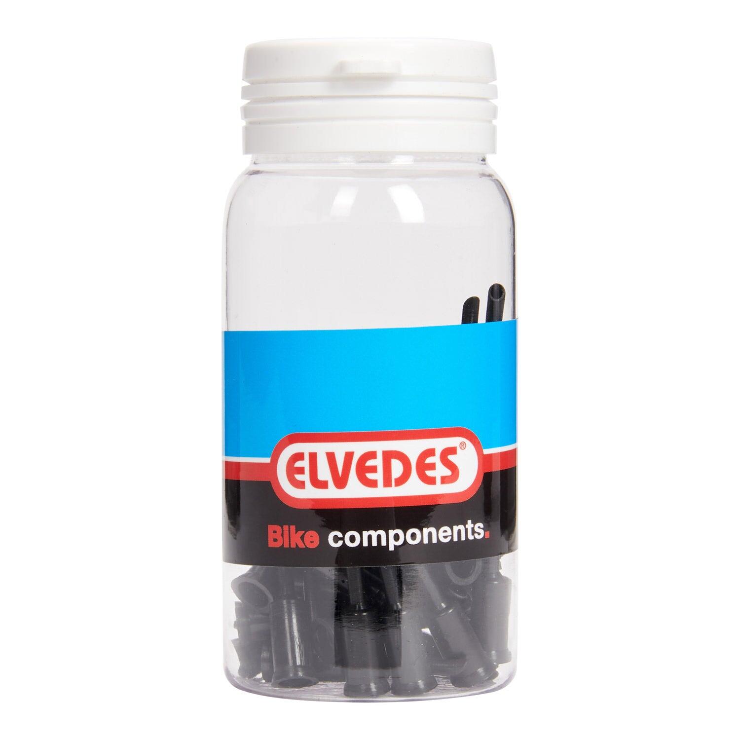Elvedes nasadki na linkę PVC 5 0 mm czarne 50 szt. ELV2012106