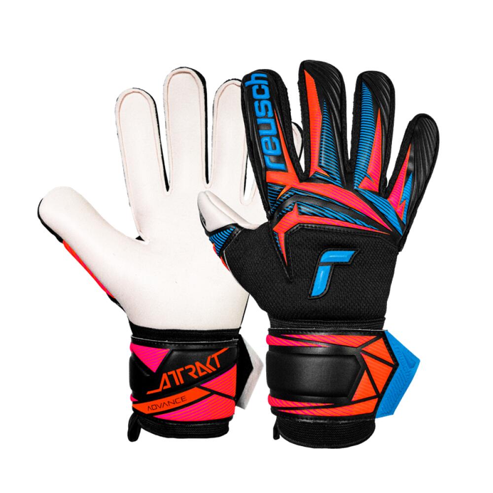 Rękawice bramkarskie Reusch Attrakt Advance black/aqua blue/shocking orange