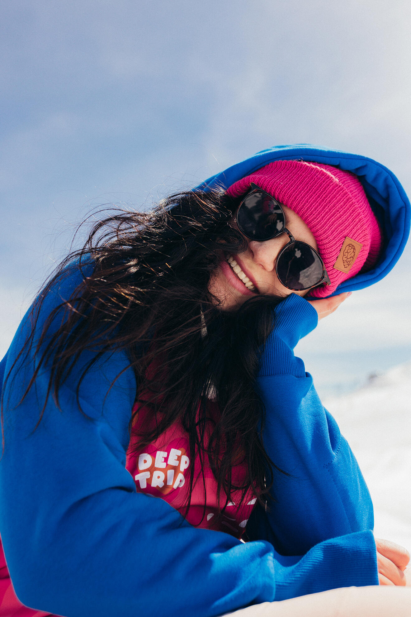 Bluza outdoorowa z kapturem damska DEEP TRIP Molly softshell