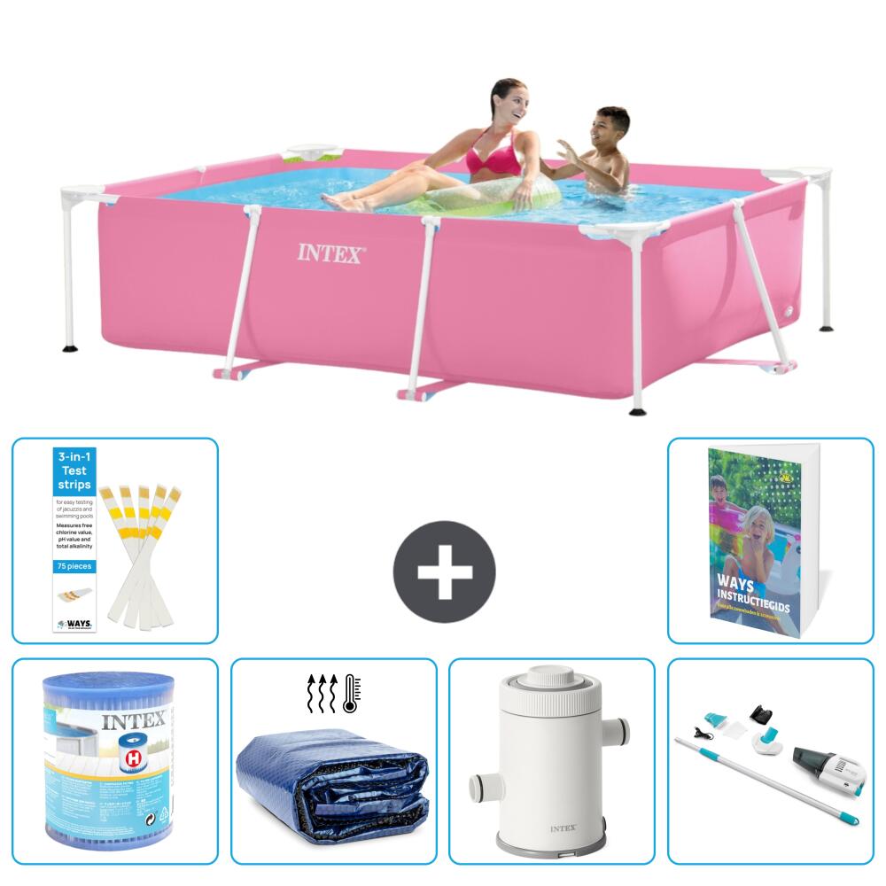 INTEX Basen ze stelażem Prostokątny - 220x150x60 cm - 7-częściowy S120