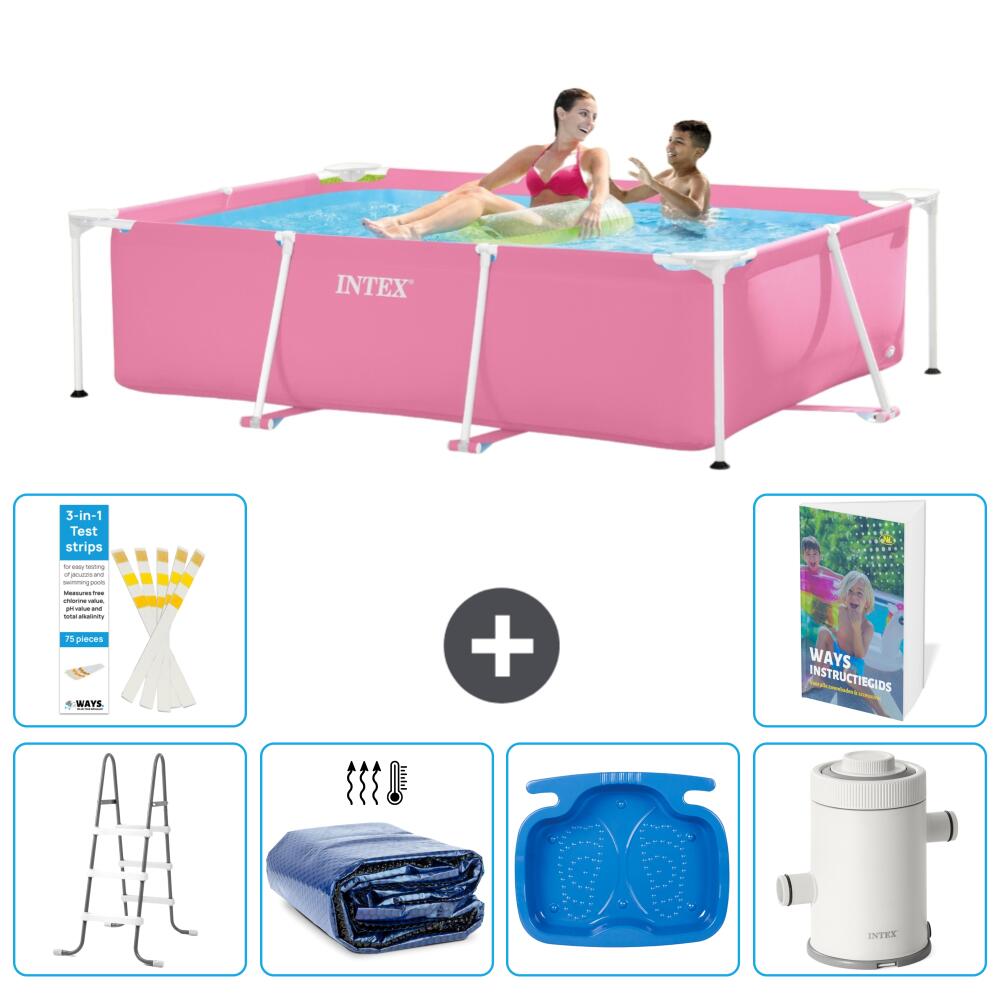 INTEX Basen ze stelażem Prostokątny - 220x150x60 cm - 7-częściowy S144