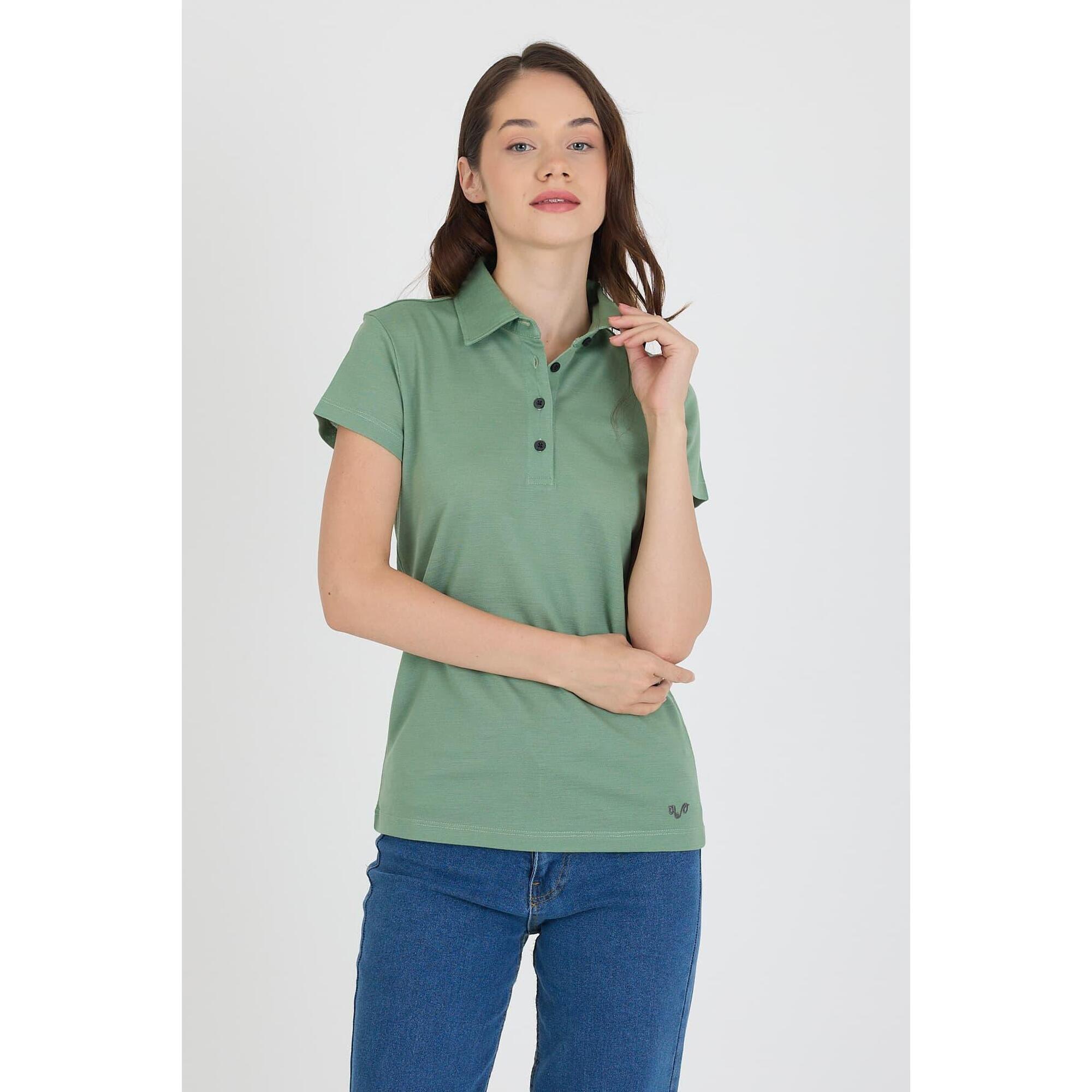 Koszulka Polo Damska 100% Merino Woolona