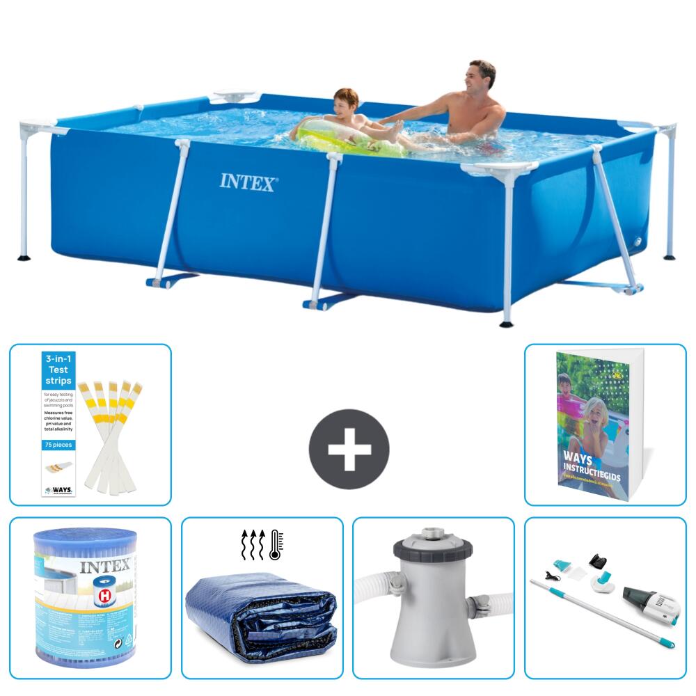 INTEX Basen ze stelażem Prostokątny - 260x160x65 cm - 7-częściowy S27