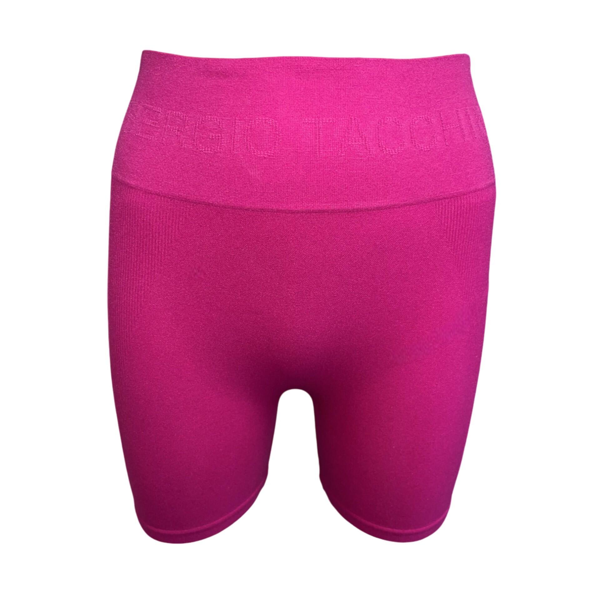 Damskie bezszwowe spodenki rowerowe Tacchini fuksja L/XL