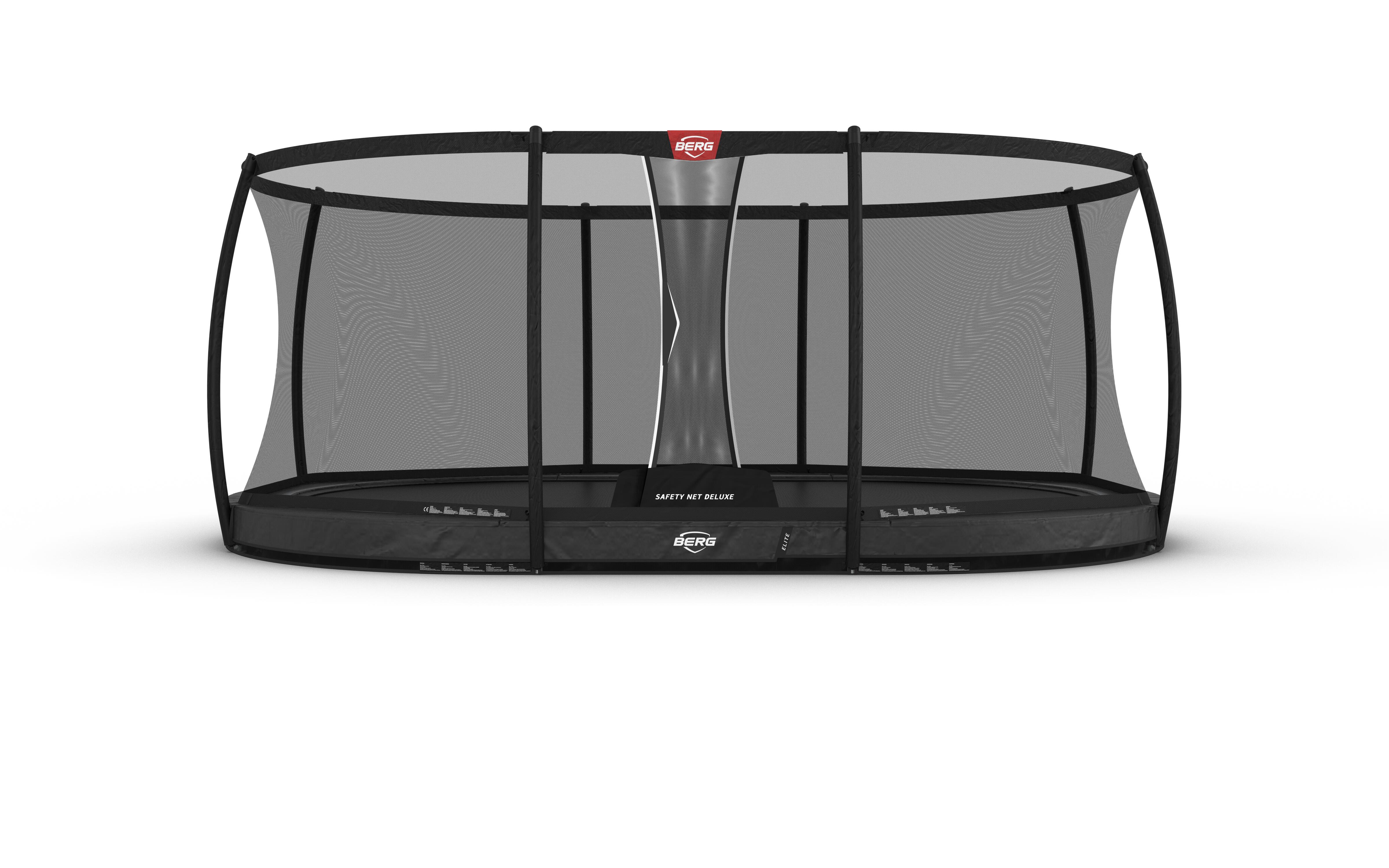 Trampolina Grand Elite InGround 520 + Siatka Bezp. Deluxe Szary