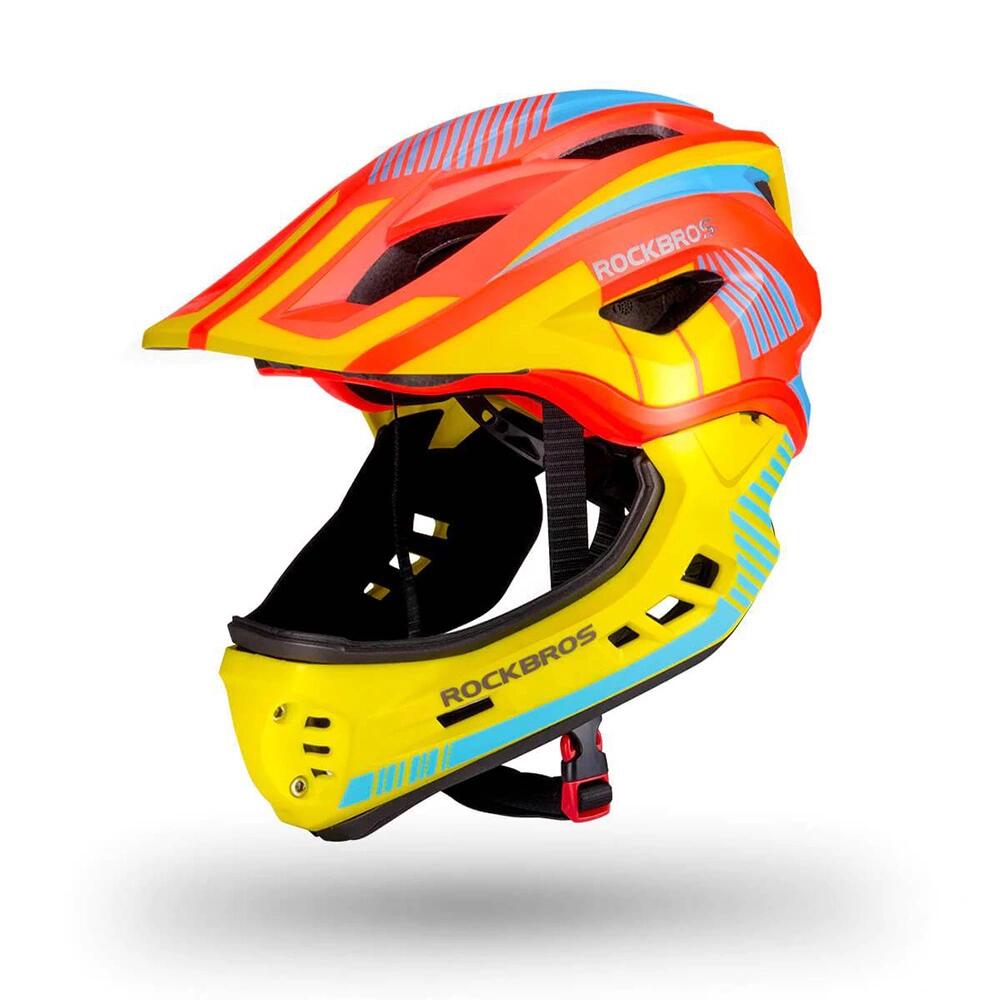 Kask rowerowy dla dziecka z odpinanym podbródkiem