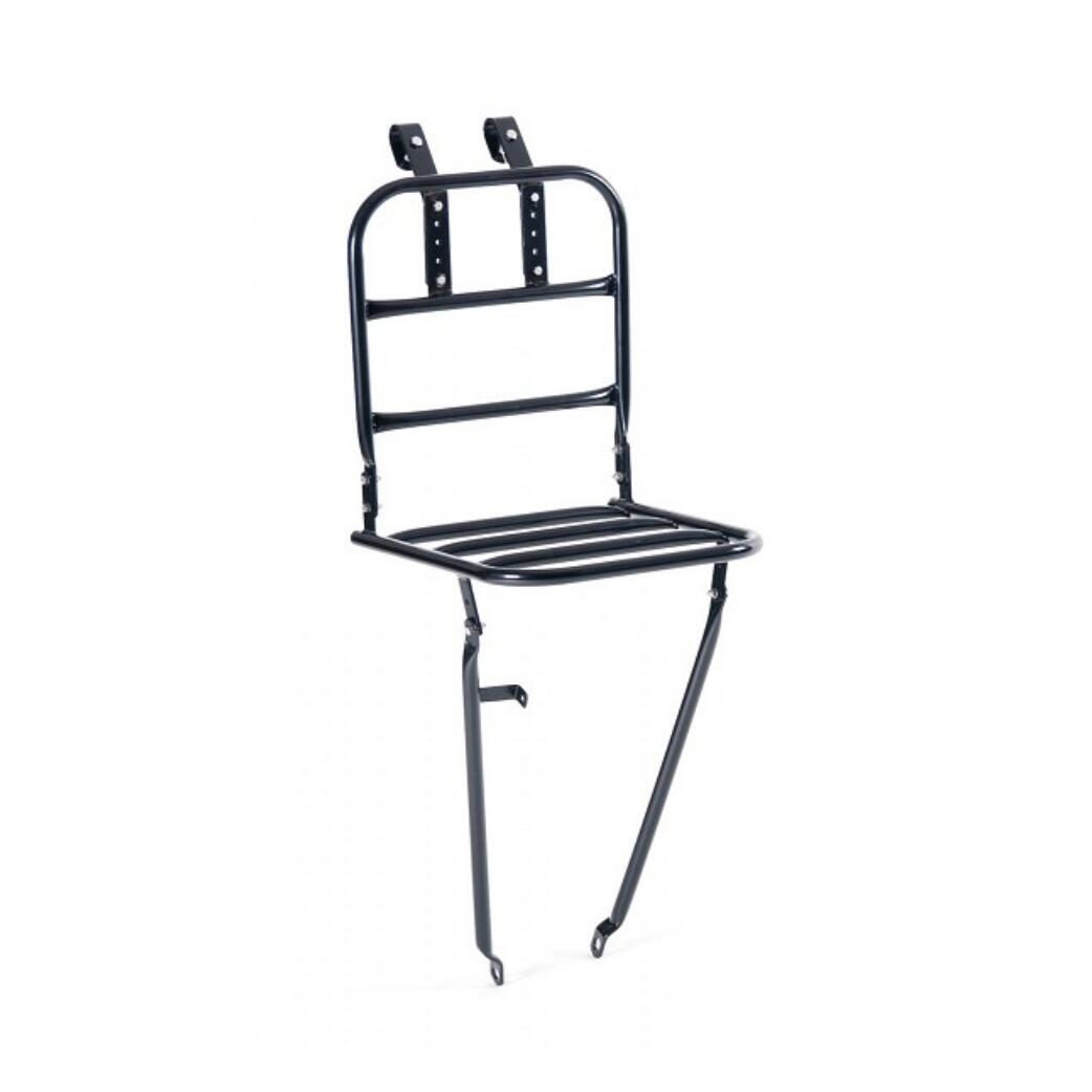 Bagażnik rowerowy przedni 30x30 cm czarny - maks. 15 kg