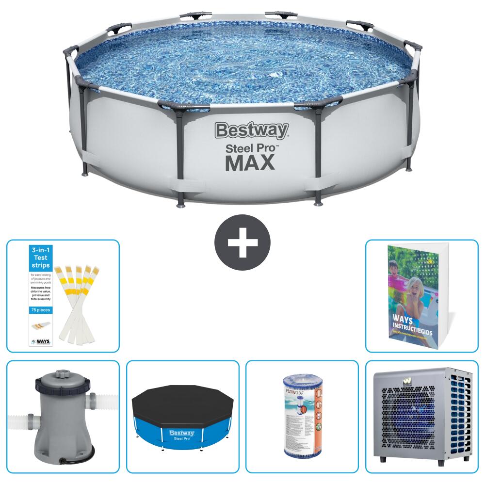 BESTWAY Basen Steel Pro MAX Okrągły - 305x76 cm - 7-częściowy S203