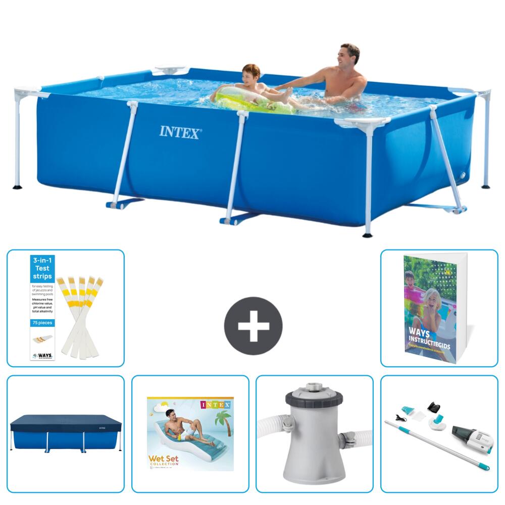 INTEX Basen ze stelażem Prostokątny - 260x160x65 cm - 7-częściowy S62