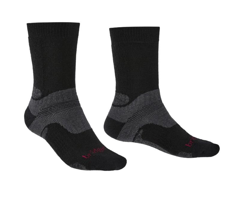 BRIDGEDALE Skarpety HIKE MID MERINO E-XL ( 48+)-Czarny