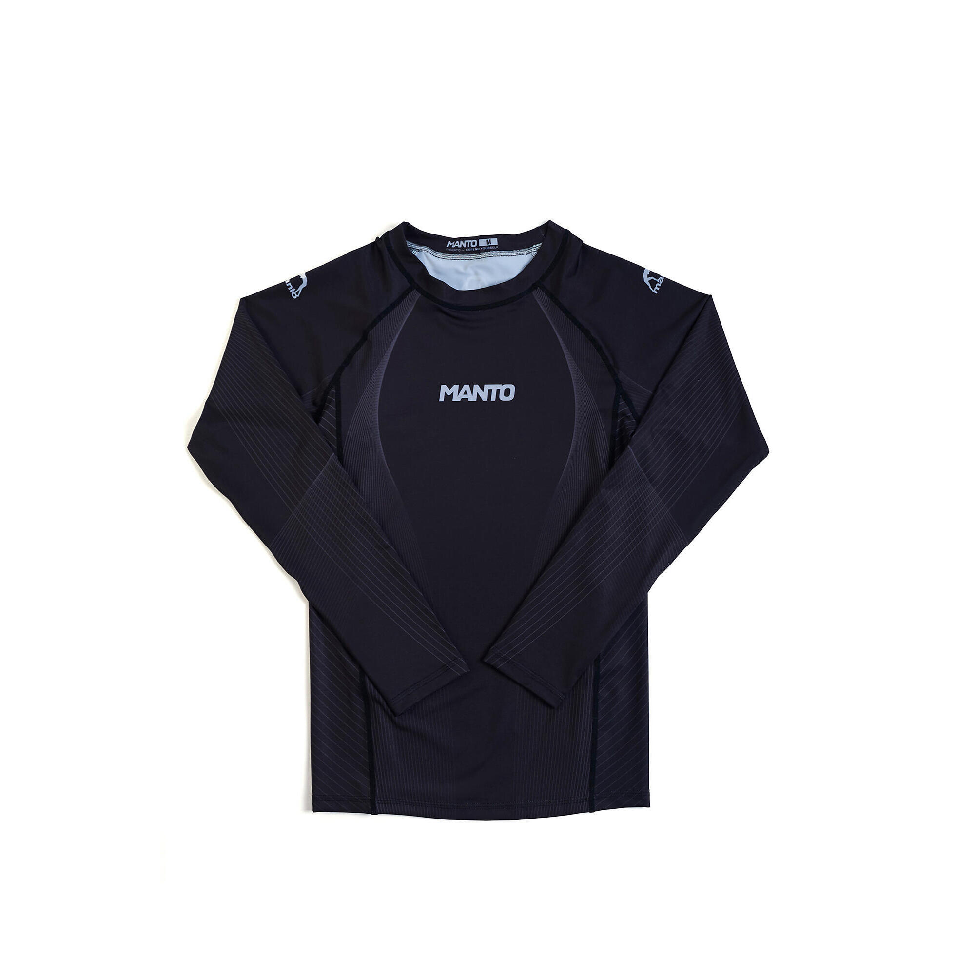 Rashguard do MMA męski MANTO FLOW czarny z długim rękawem