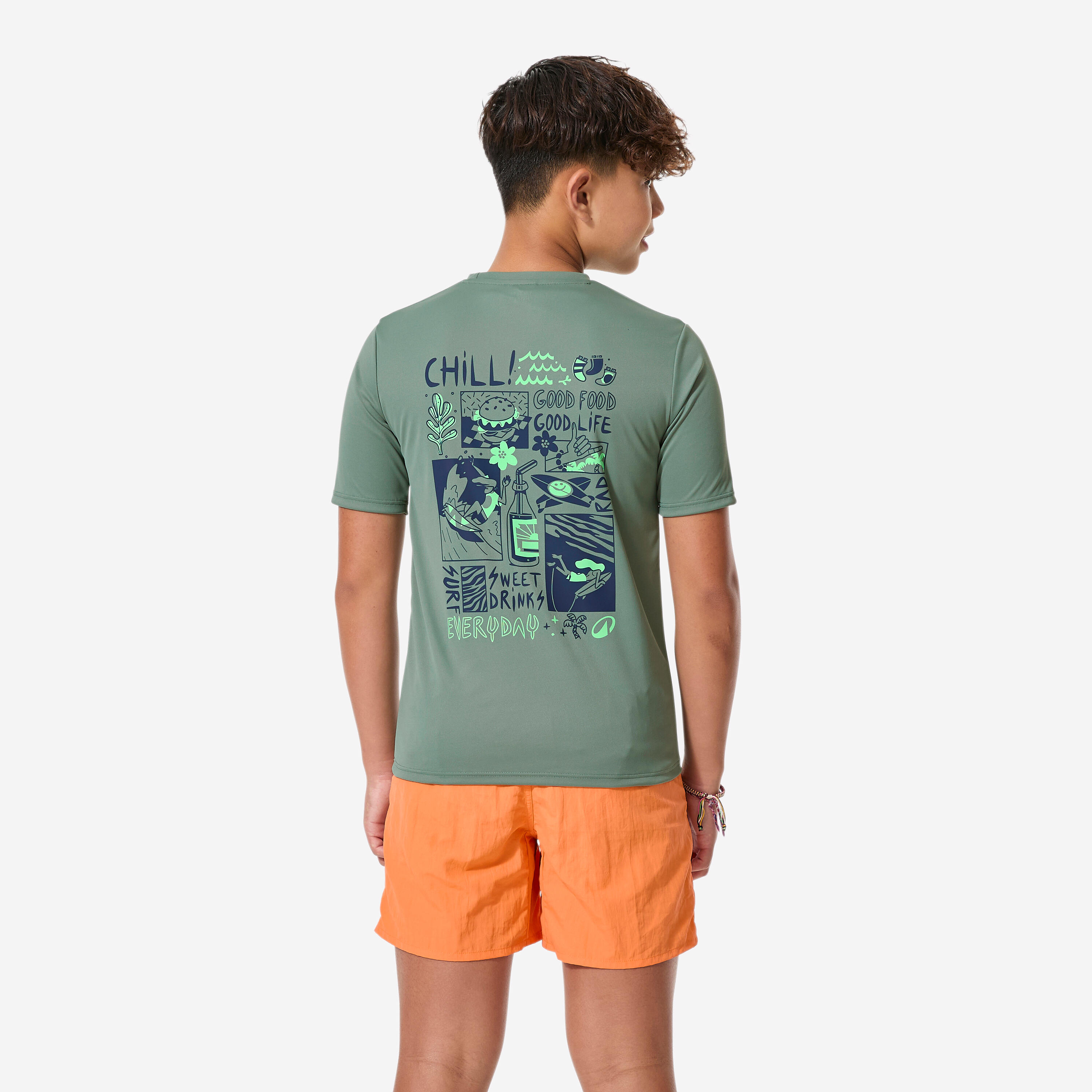 Top UV surfingowy dla dzieci Decathlon 100 Surf Everyday