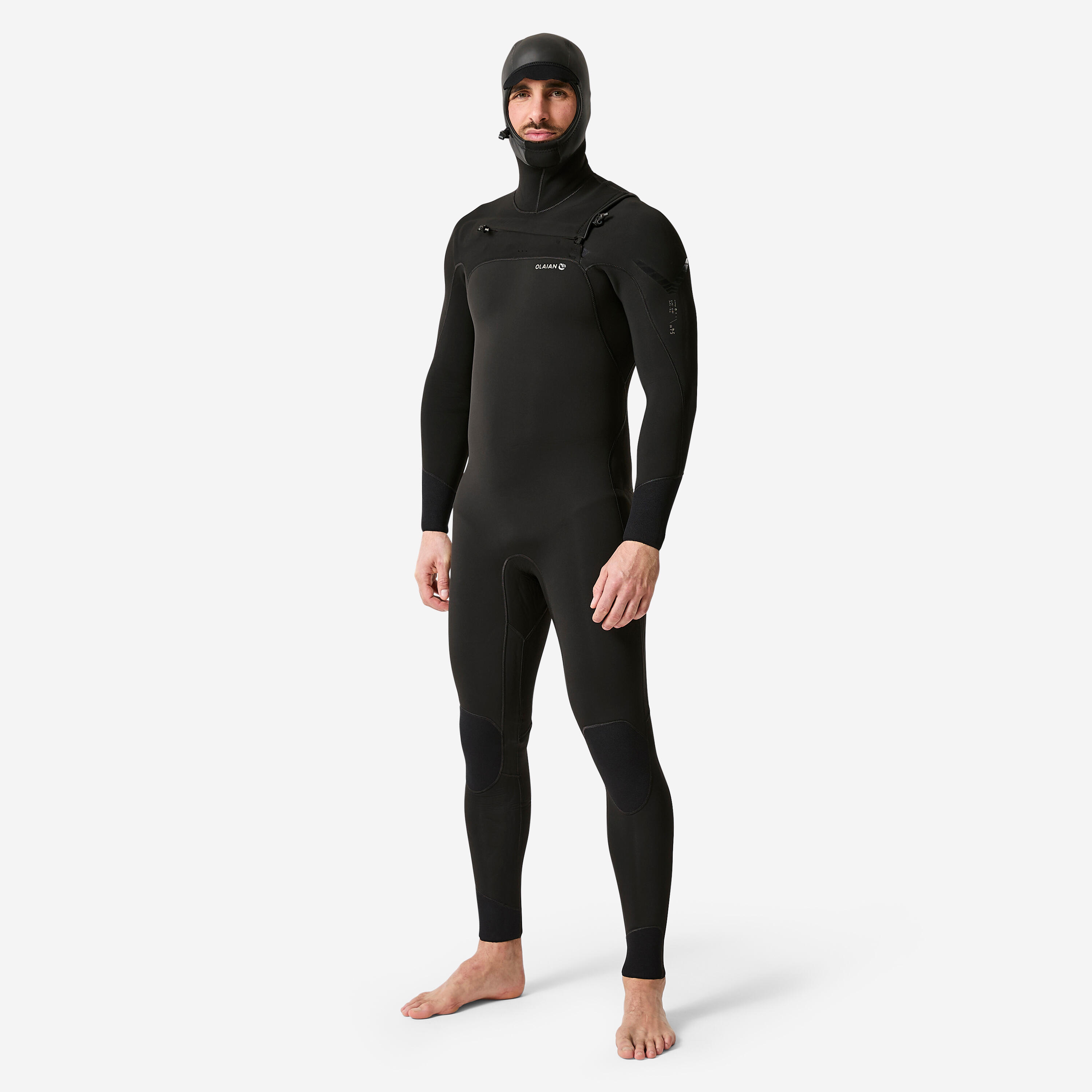 Pianka surfingowa męska Decathlon 900 z neoprenu 5/4 mm z kapturem