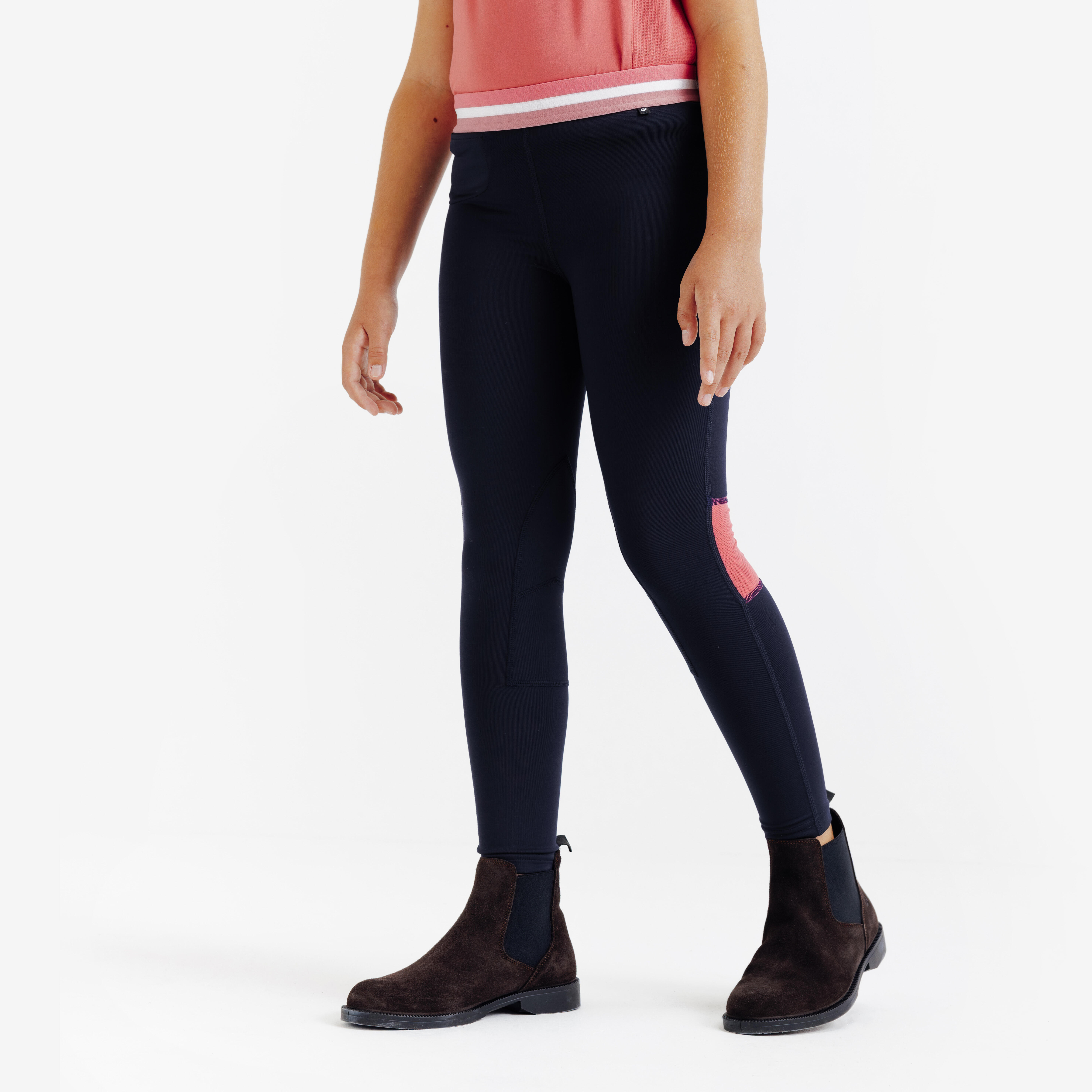 Legginsy jeździeckie dla dzieci Fouganza 100 lekkie