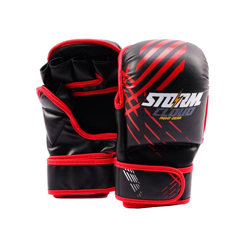Rękawice do MMA StormCloud Lynx Sparingowe Czarno-Czerwone 7oz S