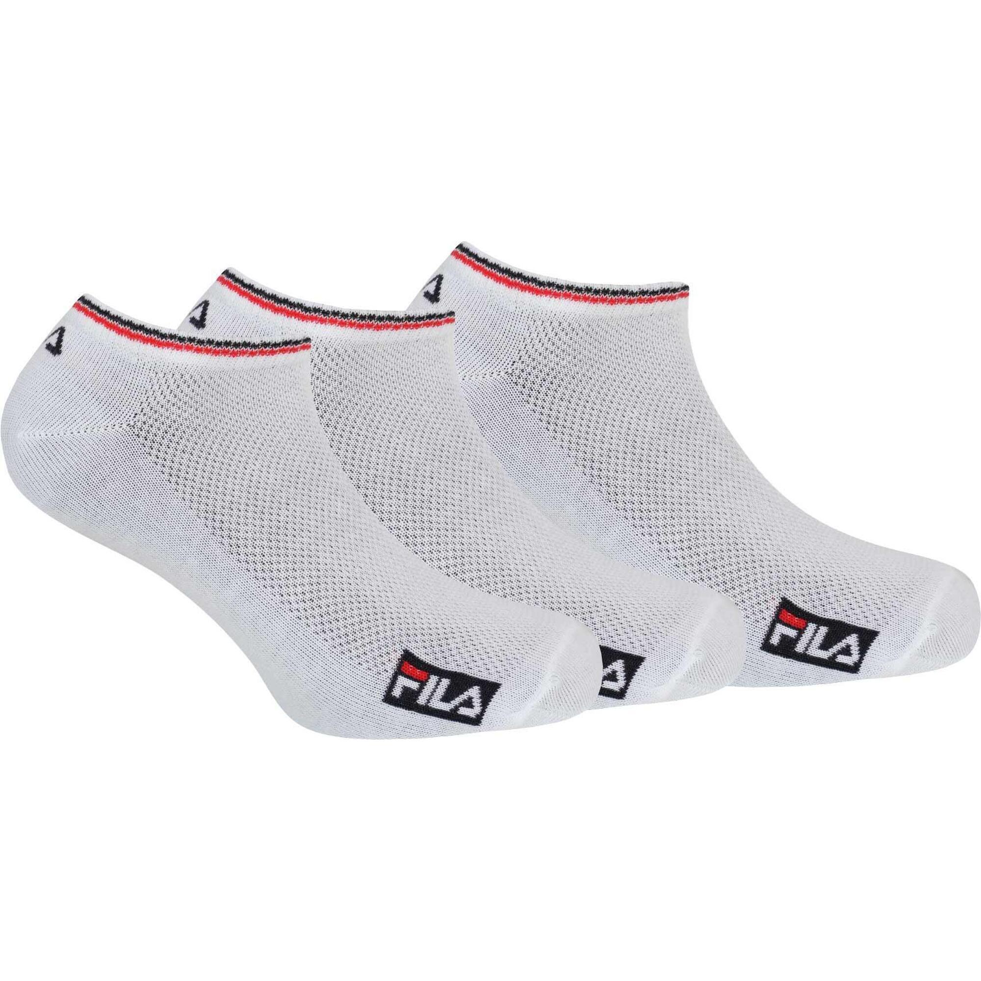 Fila 3-pack bambusowe stopki niewidoczne  białe  35-38