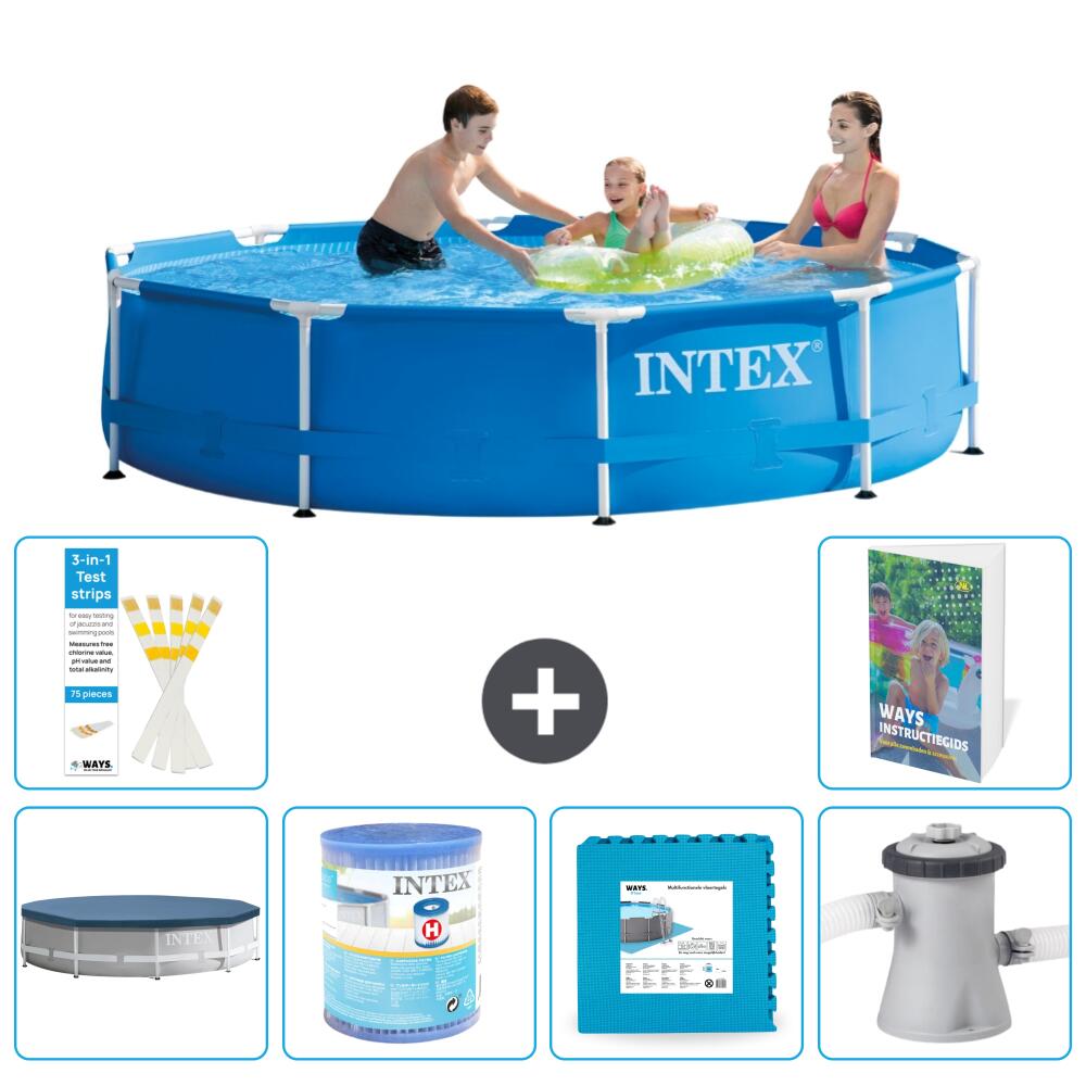 INTEX Basen ze stelażem Okrągły - 305x76 cm - 7-częściowy S146