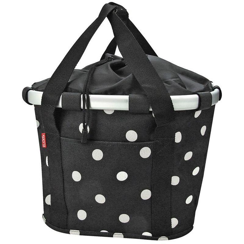 Kosz na przednie koło „Bike Basket”, czarne kropki