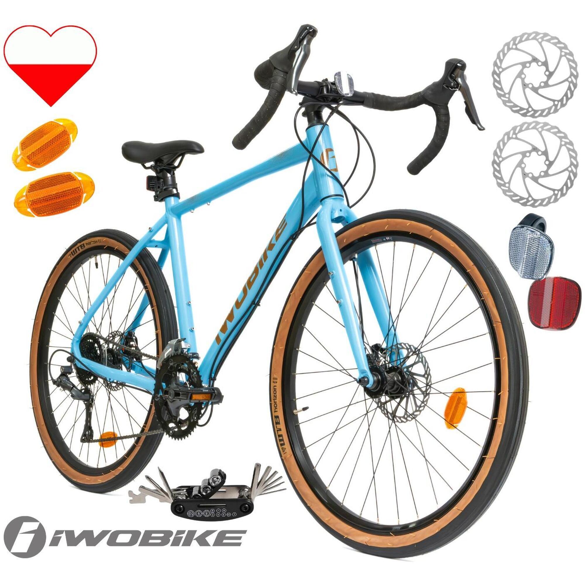 Rower Męski Gravel 27 5 Shimano Claris Tarcze Aluminium IWOBIKE 2025 Lekki