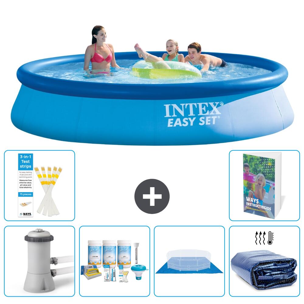 INTEX Basen Easy Set Okrągły - 396x84 cm - 7-częściowy S289