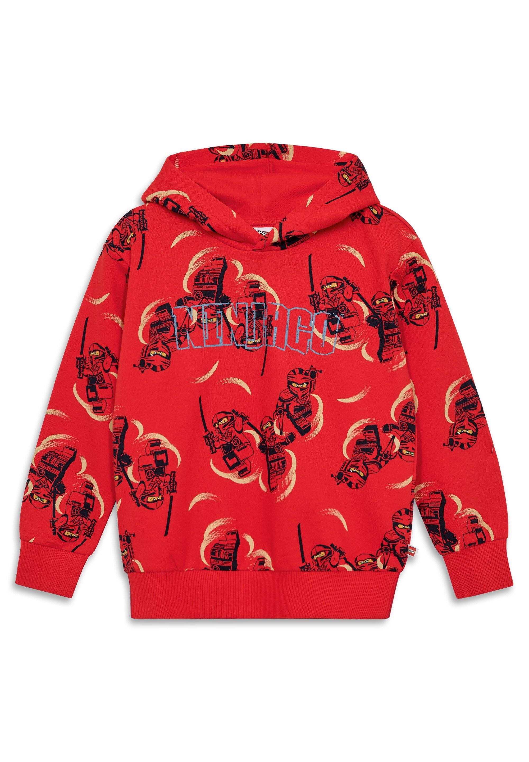 Bluza z Kapturem Chłopięca LEGO Ninjago Sian300 Czerwona