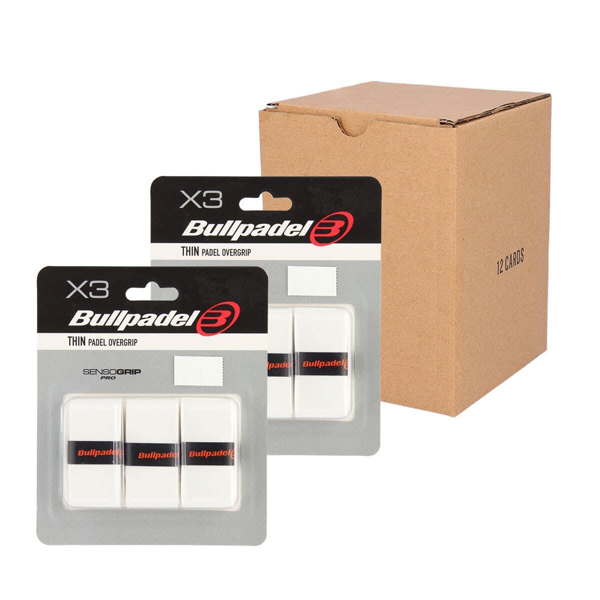 Box 12 Pcs - Blister (3 Pcs) Overgrip Bullpadel White