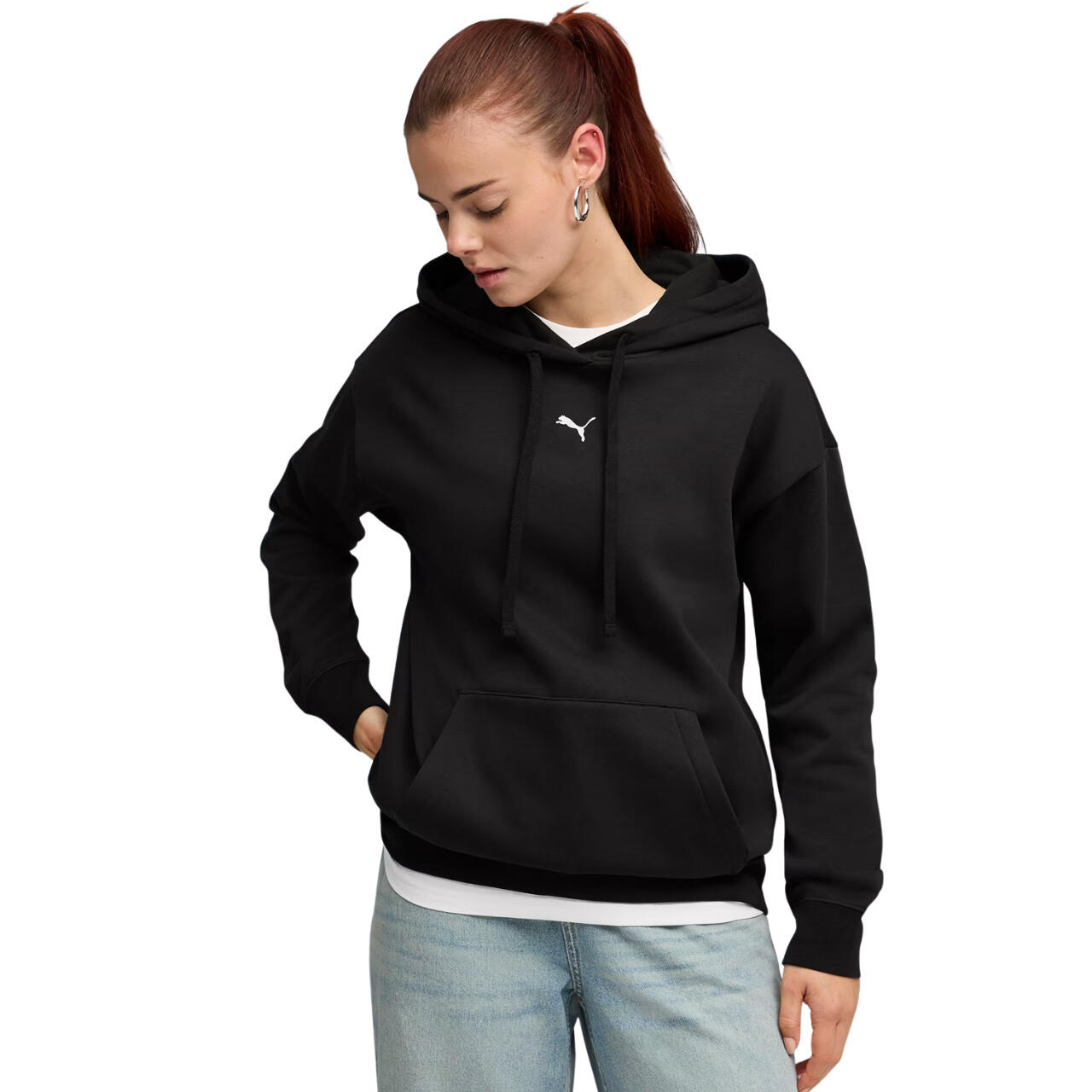 Bluza damska Puma ESS Centered Cat Logo Relaxed Hoodie