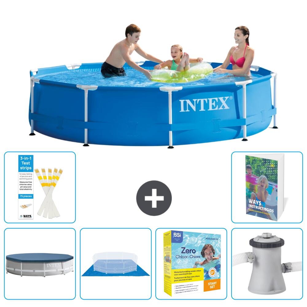 INTEX Basen ze stelażem Okrągły - 305x76 cm - 7-częściowy S24