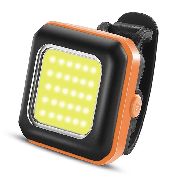 Lampka rowerowa LED - Przednie światło pomarańczowe / Białe światło